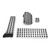 Accelerator Brake Foot Pedal Stainless Steel Fuel Gas Brake Pads Set Replacement for Mercedes‑Benz AMG C E S GLC GLK SLK CLS SL Class AT and Rest Pedal