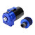 300ML Car Engine Catch Tank Reservoir Breather Can Air Oil Filter Universal Accessory(Black Blue )