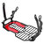 Headlight Guard Grille Cover Protection with Acrylic Lamp Patch Fit for R1200GS R125Red