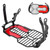 Headlight Guard Grille Cover Protection with Acrylic Lamp Patch Fit for R1200GS R125Red