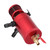 Universal Aluminum Alloy Oil Tank Reservoir Catch Can with 2 Port Accessory Kit (Red)