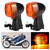 Motorcycle LED Turn Signal Indicator Lights Fit for KAWASAKI ZXR 250R/400R/750R(Black+Yellow)