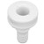 1in Thru Hull Fitting ABS Straight Impact Resistant Hose Connection Accessory for Boats MarinesWhite
