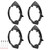 4PCS Car Speaker Adapter Rear/Front Door with Wire Harness Replacement for Buick Enclave 6.5in 2008‑2012
