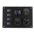 Waterproof 4 Gang Rocker Switch Panel Dual USB Port Voltage Display 12V Socket for Car Boat RVs
