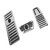 3pcs Accelerator Brake Pedals Foot Rest Plate Waterproof Fireproof Replacement for Maserati Ghibli 2014‑2017