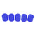 5 Pcs Intake Vacuum Hose Silicone Tube End Plug Cover Lanking Cap 25mm Inner Diameter Universal Fit for Car Blue