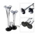 Dual Trumpet Electric Horn Loud Chrome Air Horn Speaker Kit 150dB 12V/24V Universal for Train Truck Lorry