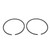 2Pcs Motor Piston Ring 39‑827491A12 Piston Ring STD for Mariner Outboard 2‑Stroke 20 to 25HP