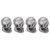 4PCS/Set Tire Valve Cap Skull Shape with Rubber Ring for Cars Bicycles SUVs Trucks MotorcyclesSilver