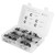 47pcs Cable Clamps Set R Shape 304 Stainless Steel and Rubber Cushion Assortment Kit