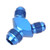 Y Block Male Flare Fitting Adapter 2X AN6 a Male to AN6 6 AN Male Blue
