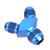 Y Block Male Flare Fitting Adapter 2X AN6 a Male to AN6 6 AN Male Blue