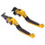 Pair Motorbike Brake Clutch Levers CNC Aluminum Alloy Replacement for PCX 125/150 (drum Brake Version) ALL YEARGold
