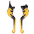 Pair Motorbike Brake Clutch Levers CNC Aluminum Alloy Replacement for PCX 125/150 (drum Brake Version) ALL YEARGold