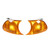 Car Front Corner Lights Left Right Clear Lens Turn Signal Lights Replacement for 3 Series E46 Coupe 1998‑2001 Amber 63126904299 63126904300