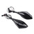 Motorcycle Turn Signal Indicator Side Mirrors LED Lights Rearview Mirror Black 10mm 0.4in Thread