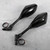 Motorcycle Turn Signal Indicator Side Mirrors LED Lights Rearview Mirror Black 10mm 0.4in Thread
