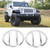 2pcs Wheel Eyebrow Turn Light Lamp Cover Trim Decoration Frame Fits for Jeep Wrangler 2007-2017Bright Color