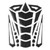 Universal Motorcycle Gas Fuel Oil Tank Pad Stickers Protector Tank Traction Pad(silver edge)