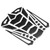 Universal Motorcycle Gas Fuel Oil Tank Pad Stickers Protector Tank Traction Pad(silver edge)