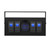 4 Gang Rocker Toggle Switch Box 4-way USB Quick Charger Blue Light Switch Dual USB 4.8A 12/24V Universal Multifunctional Mount Box for RV Vehicle Truck Trailer Yacht