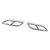 2PCS Exhaust Muffler Tail Pipe Cover Left Right Decorative Tail Throat Frame for A3 8Y 2021 Onwards Silver