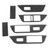 6Pcs Left Hand Driving Carbon Fiber Car Window Switch Panel Cover Trim Fit for VW Touareg 11-18