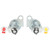 Driver Passenger Side Door Lock Cylinder Set with Key 69051‑12340 Replacement for Corolla 1993‑1997