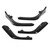 2pcs Front Bumper Lip ABS Sporty Bumper Wrap Angle Replacement for Civic 11th 2022 and Up Glossy Black