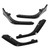2pcs Front Bumper Lip ABS Sporty Bumper Wrap Angle Replacement for Civic 11th 2022 and Up Glossy Black
