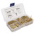 100Pcs Sawtooth Picture Hangers Rust Resistant Stable Durable Seamless Sawtooh Frame Hanging Hooks with 200Pcs ScrewsGold