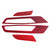 Car Interior Door Panel Trim Decal Red Carbon Fiber Fit for Ford Mustang 2009‑2013