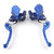 Pair of 22mm CNC Motorcycle Hydraulic Brake Pump Clutch Master Cylinder Lever Adjustable Blue