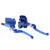 Pair of 22mm CNC Motorcycle Hydraulic Brake Pump Clutch Master Cylinder Lever Adjustable Blue