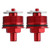 2 Pcs Preload Fork Cap Metal Front Shock Absorber Adjusters Tube Bolts Covers Cap for CB400 Red