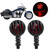 12V 5W Universal Vintage Motorcycle Turn Signal Light Indicator Lamp Modified PartBlack Red