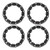 4Pcs Wheel Hub Trim Cover Hubcaps Tire Protection Rim Cap Universal for ATV Go Kart 10in ( OD: Approx. 280mm/11.0in, ID: Approx. 195mm/7.7in)
