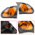 Pair of Corner Light Lens Turn Signal Light Cover Yellow Lens for BMW E46 3-Series 4DR 2002-200