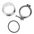 Turbo Compressor V-Band Flange Clamp Accessory Fit for Holset HX35 HX35W HX40W Turbo