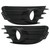 1 Pair Front Bumper Fog Light Grille Black Fog Lamp Cover Trim Replacement for Citroen C4 2004‑2008