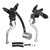 1 Pair Universal Brake Clutch Pump Lever Aluminium Alloy Motorcycle Accessories Replacement for Suzuki Silver