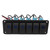 6 Gang Rocker Switch Panel Overcurrent Protection LED Blue Backlit IP65 Waterproof for 12‑24V Vehicles Boats SUV Trucks