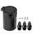 Aluminum Alloy Universal Car 3-Port Oil Catch Can Tank Breather Reservoir Black