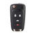 Car 4 Button Flip Remote Key Fob Case Shell Cover Black Replacement Fit for CHEVROLET