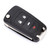 Car 4 Button Flip Remote Key Fob Case Shell Cover Black Replacement Fit for CHEVROLET