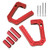 Car Road Front Grab Handle Aluminum Alloy Replacement for Jeep Wrangler JK 2007‑2018Red