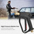 High Pressure Washer Gun, 4000 PSI Max Short Pressure Washer Gun Car Cleaning Tool with 5 Color Quick Connect Nozzles M22 Hose Connector