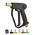 High Pressure Washer Gun, 4000 PSI Max Short Pressure Washer Gun Car Cleaning Tool with 5 Color Quick Connect Nozzles M22 Hose Connector