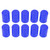 10Pcs Silicone Blanking Cap Universal Intake Vacuum Hose Tube End Bung Plug Inner Diameter 14mm Blue